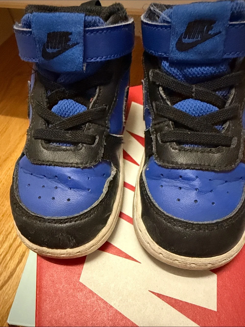Nike Kids Blue and Black High-Top Sneakers